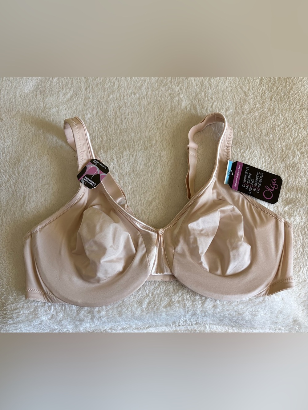 Olga Comfort Support Full Coverage Nude Bra by Confident Modern 40C